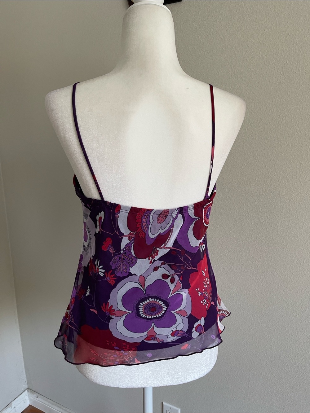 My Michelle Purple & Pink Floral Cowl-Neck Camisole - Picture 5 of 6